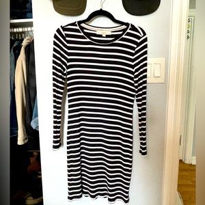 4P New Condition Ribbed, Fitted Dress LOFT Midi Length
